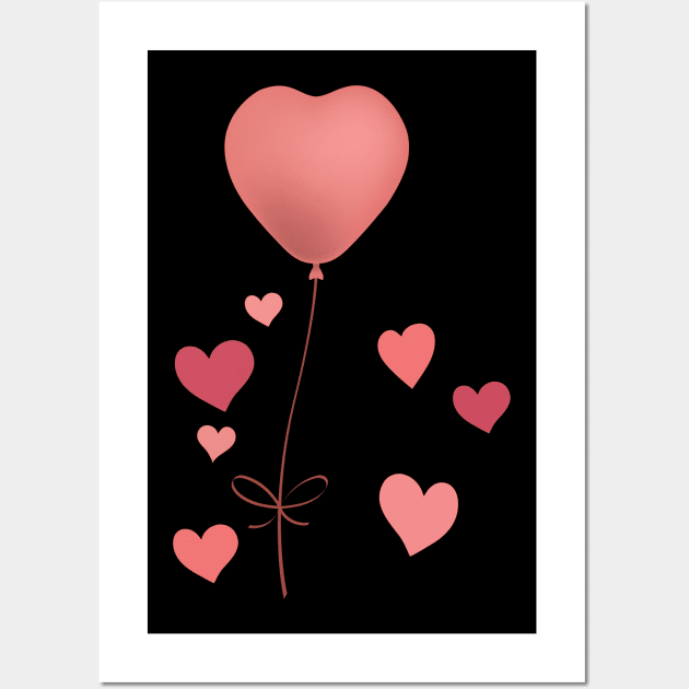 Cute Heart Balloon Wall Art by SWON Design